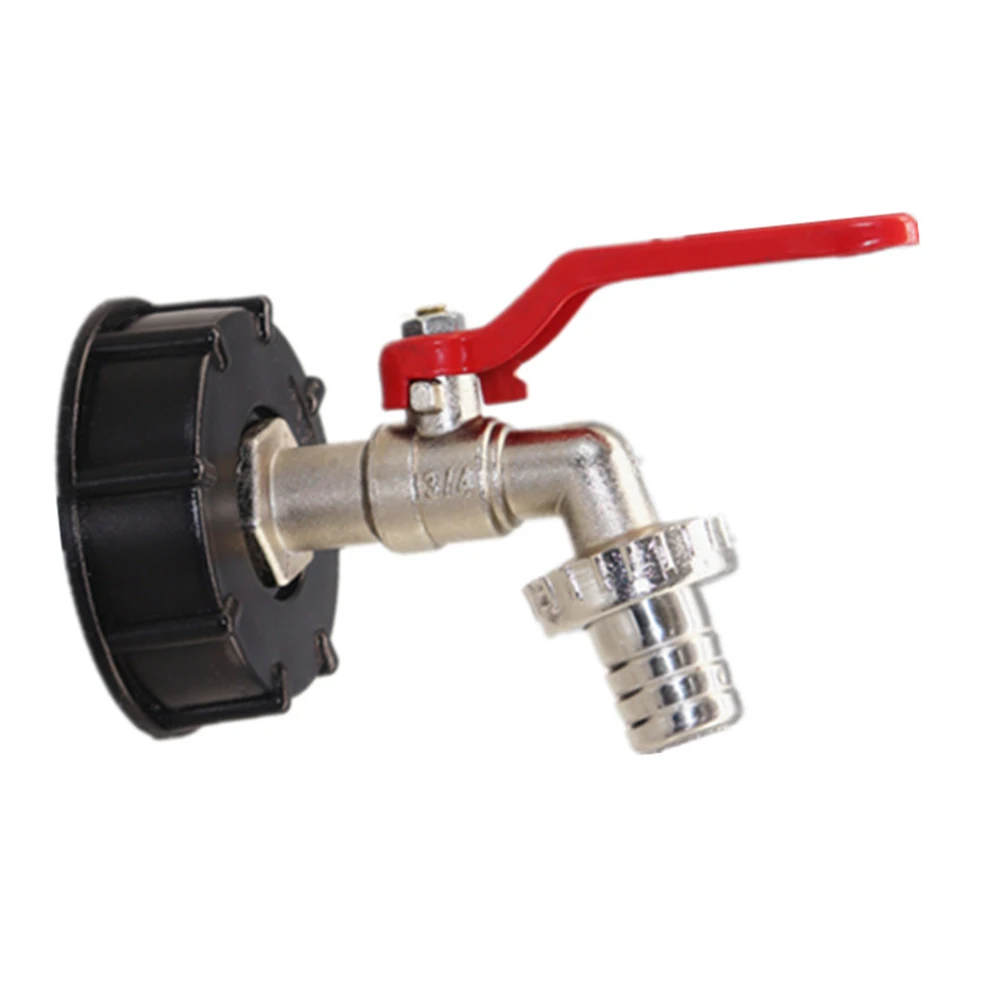 PVC IBC Adapter mit 3/4 Zoll Auslass Wasserhahn für Regenwasser 1000 Liter Behälter Tank Garten Haus Schlauch Werkzeug liefert Zapfen Kit