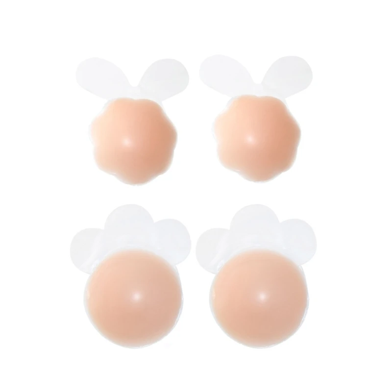 

1Pair Silicone Breast Lift Tape Sticky Bras Adhesive Push Up Bras,Invisible Strapless Backless Bras Pasties Nipple Cover X4YC