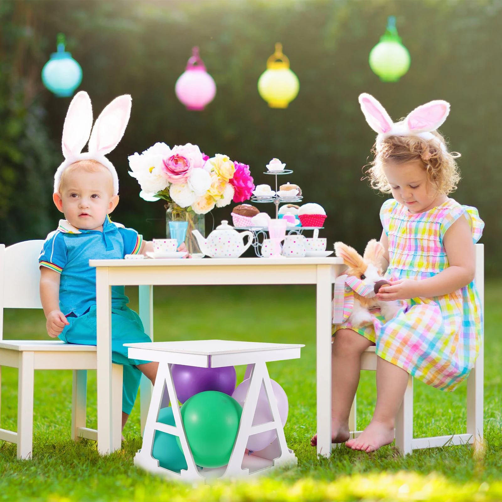 

Balloon Box Square Block For Wedding Birthday Baby Shower Party A Letter White Baby Boxes Sturdy Plastic Storage Lightweight