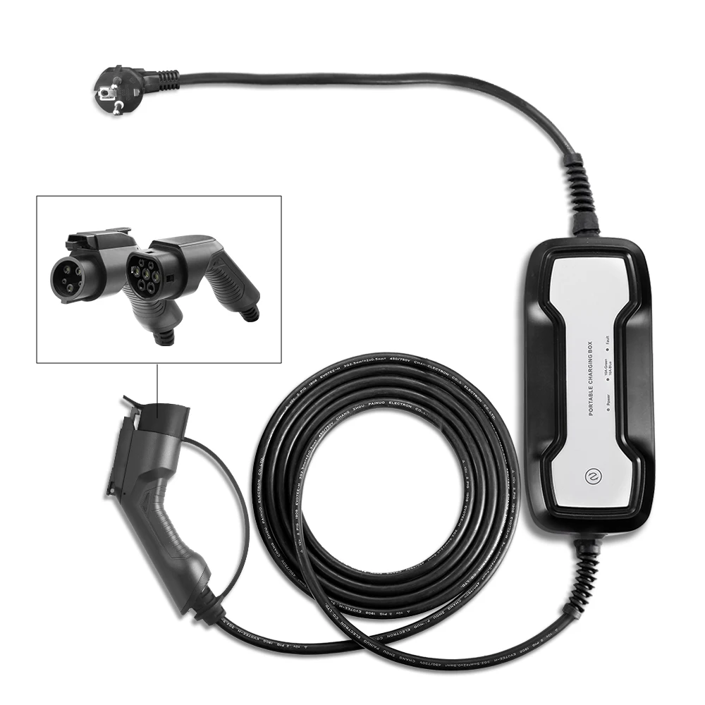 

16A Portable J1772 Level 2 Station Electric Vehicle Charger