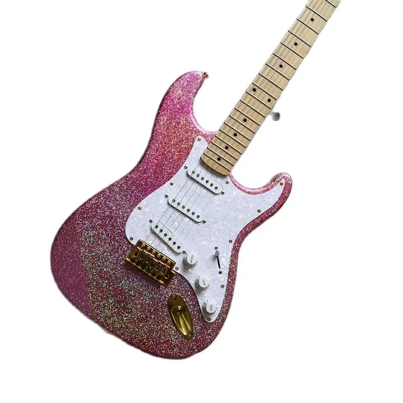 Large Grain Metal Electric Guitar, Classic 6 String, Custom Style, Can Customize the Colors You Like You Like