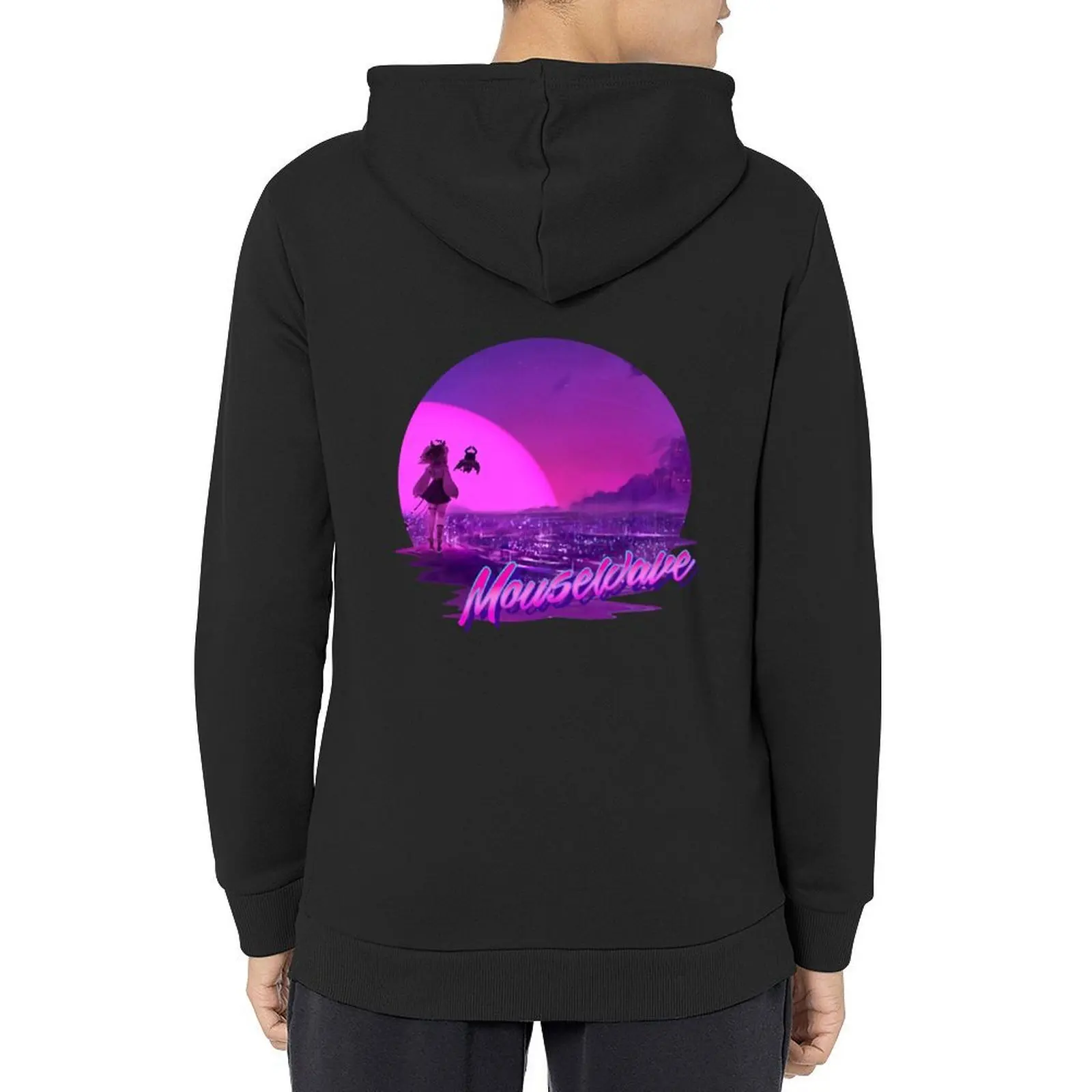 Mousewave - Ironmouse Synthwave Hoodie anime clothing autumn new products autumn jacket men mens clothes hoodies for men