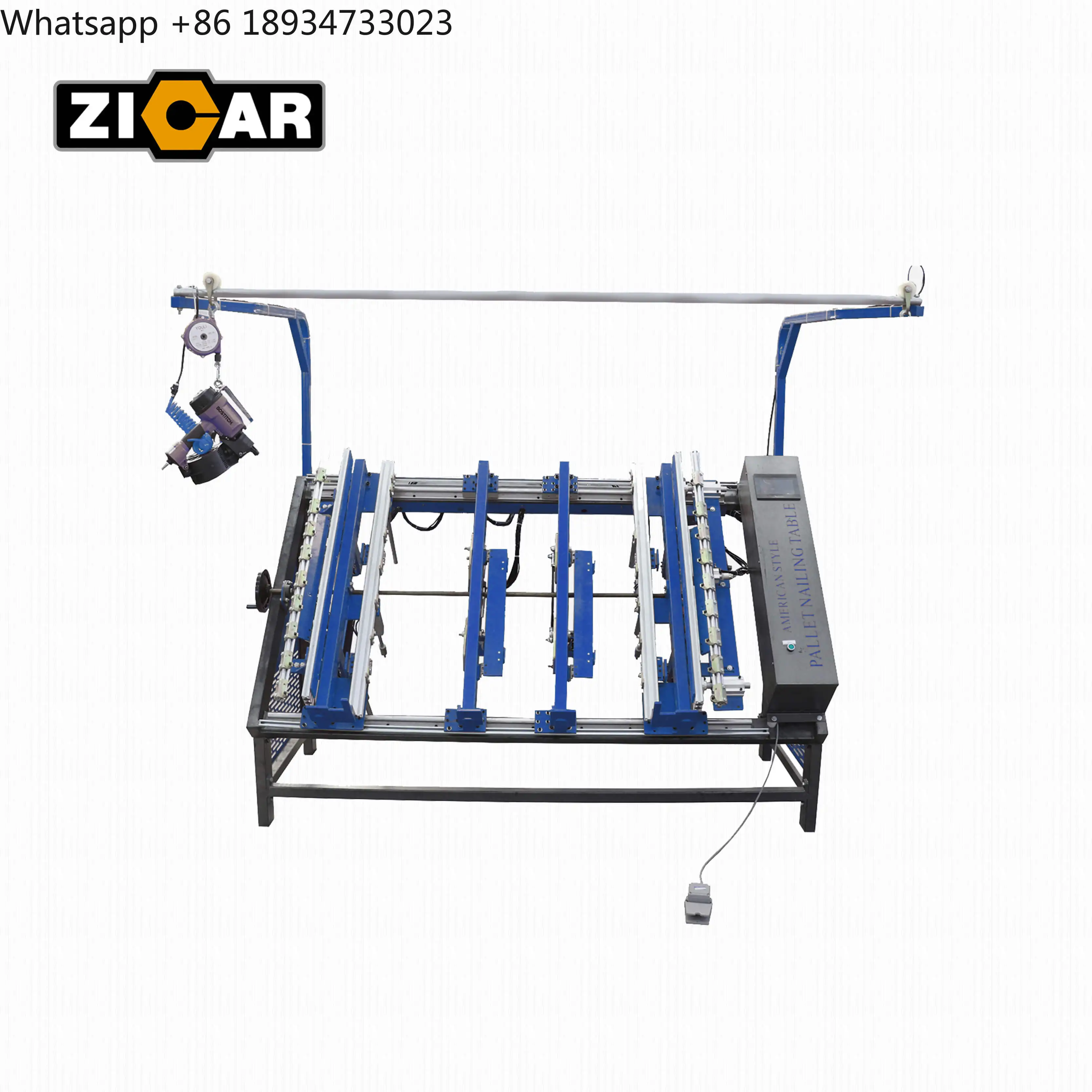 ZICAR Complete Semi-automatic Wooden Pallet Nailing Machine Pneumatic Pallet Nail  Production Line