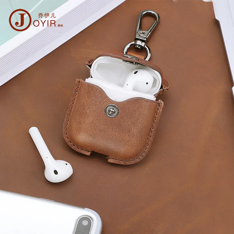 

Новый товар для защиты от пересечения границ AirPods, Винтажный чехол из натуральной кожи для наушников, беспроводные Bluetooth-наушники