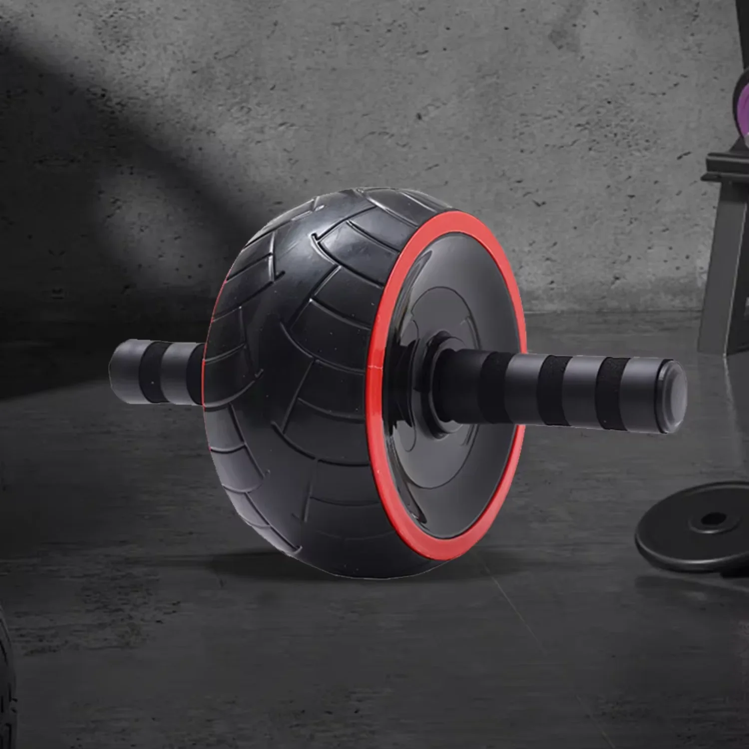 عجلة البطن الدوارة، عجلة واحدة، مدرب عضلات البطن، غير قابل للانزلاق، معدات تمارين البطن الأساسية