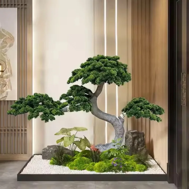 

Customized artificial pine natural appearance artificial bonsai artificial pine cedar indoor and outdoor decoration