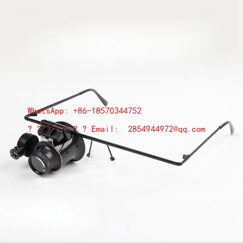 Watch Repair Magnifying Glass Head-mounted Monocular Special Watch with Light Repair Look At The Circuit Board Expansion Mirror
