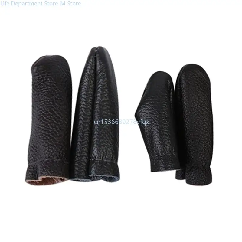 5/10Sets Sewing Thimble, Leather Finger Protector, Leather Thimble Finger Protector Leather Finger Cots for Hand Sewing