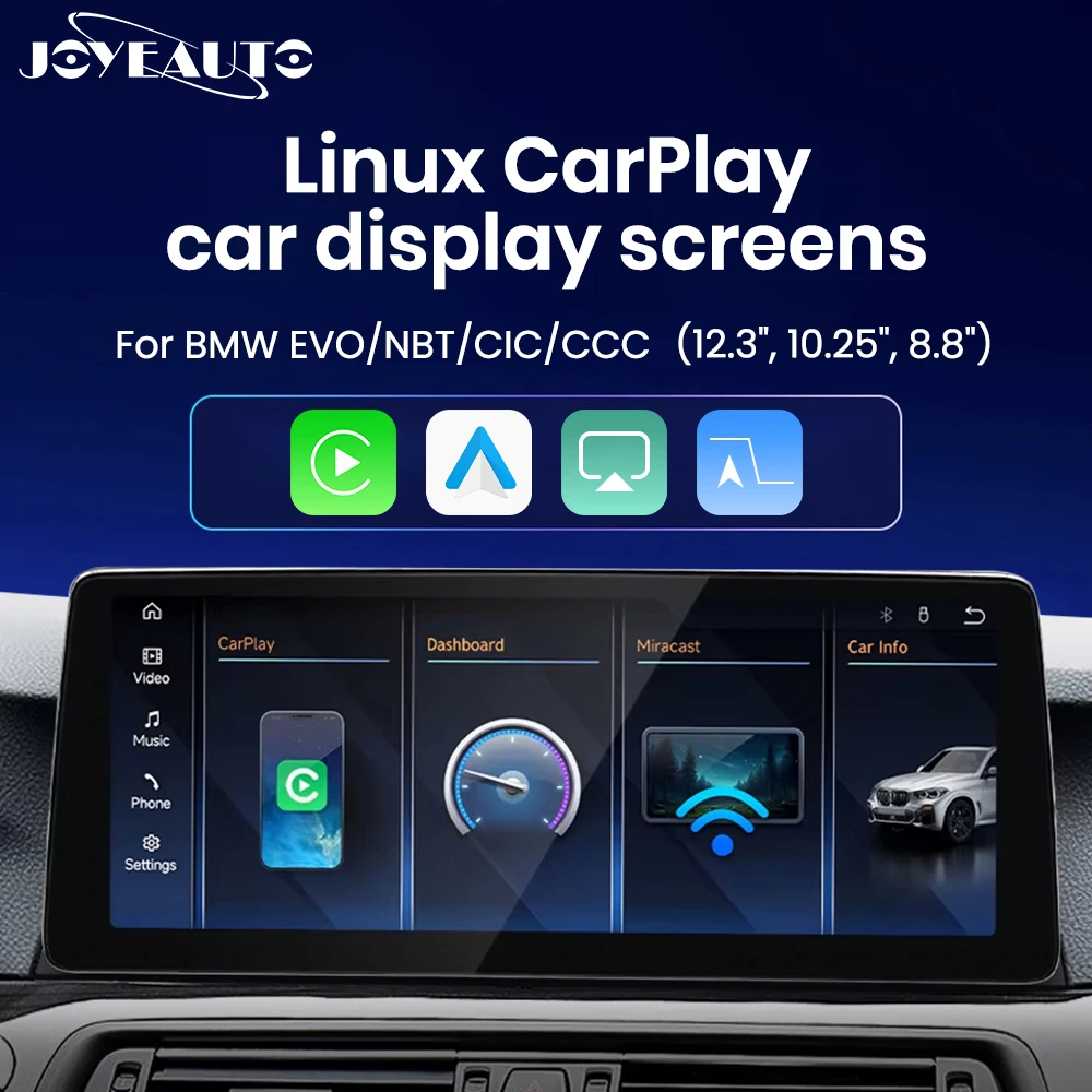 Мультимедийный проигрыватель Joyeauto Linux для BMW 3 серии E90 E91 E92 E93 CIC/без экрана 2007-2012, GPS, CarPlay, сенсорный экран