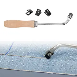 Floor Groover Floor Welding Slot Tool Flooring Tool with Replacement Heads for Carpentry Wood Project PVC Floor Home Bathroom