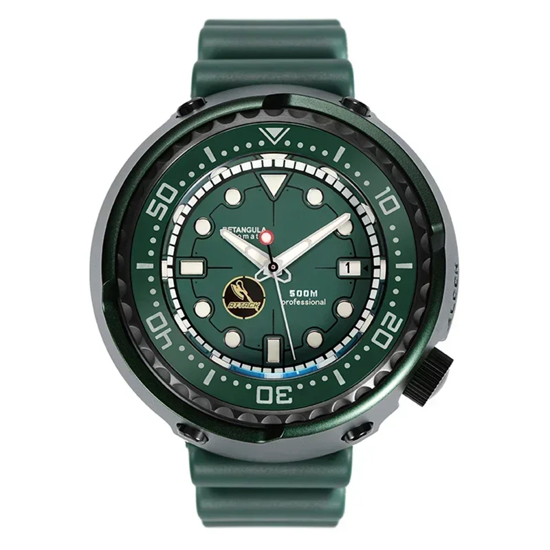 

RDUNAE R1ZK-II Watches For Men NH35 Movement Automatic Mechanical Green Titanium Alloy Classic Cetro C3 Luminous Diving watch