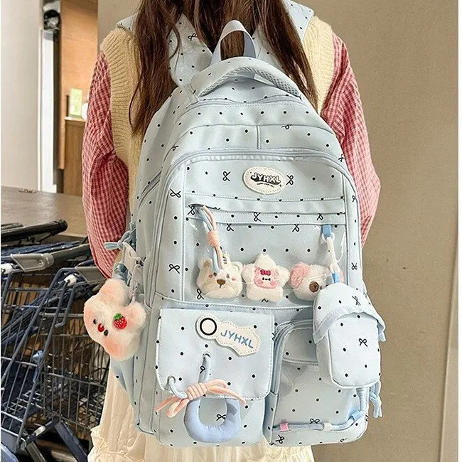 women's-lightweight-spine-protection-backpack-large-capacity-multi-layer-high-aesthetic-value-college-student-double-shoulder