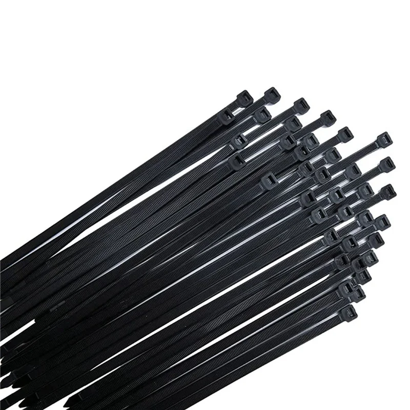 

ABFS 5X Cable Ties Black Pack Of 300 Mm X 7.6 Mm UV Resistant Ultra With 75 Kg Tensile Strength Heat Resistant Durable