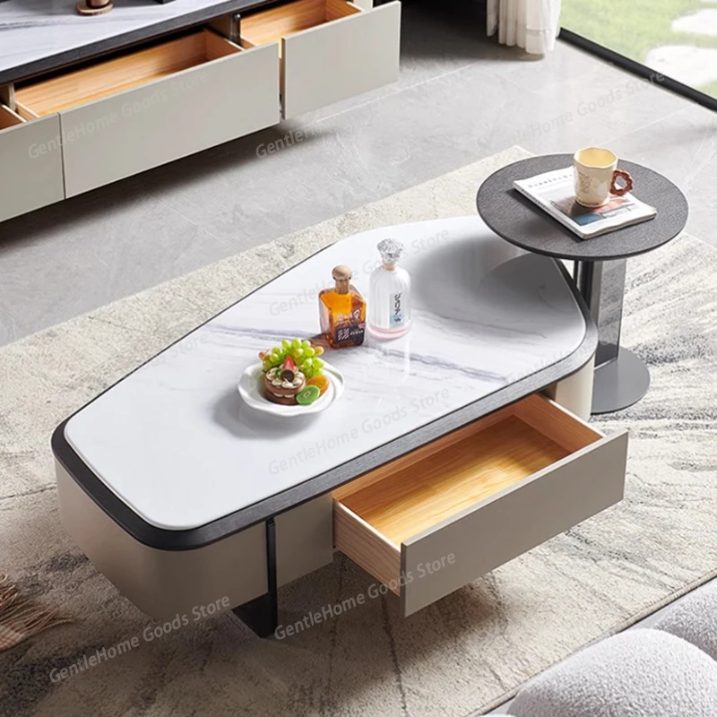 

Nordic Luxury Coffee Table & TV Stand Set Italian Designer Living Room Center Coffee Tables Creative Home Furniture Muebles FYCT