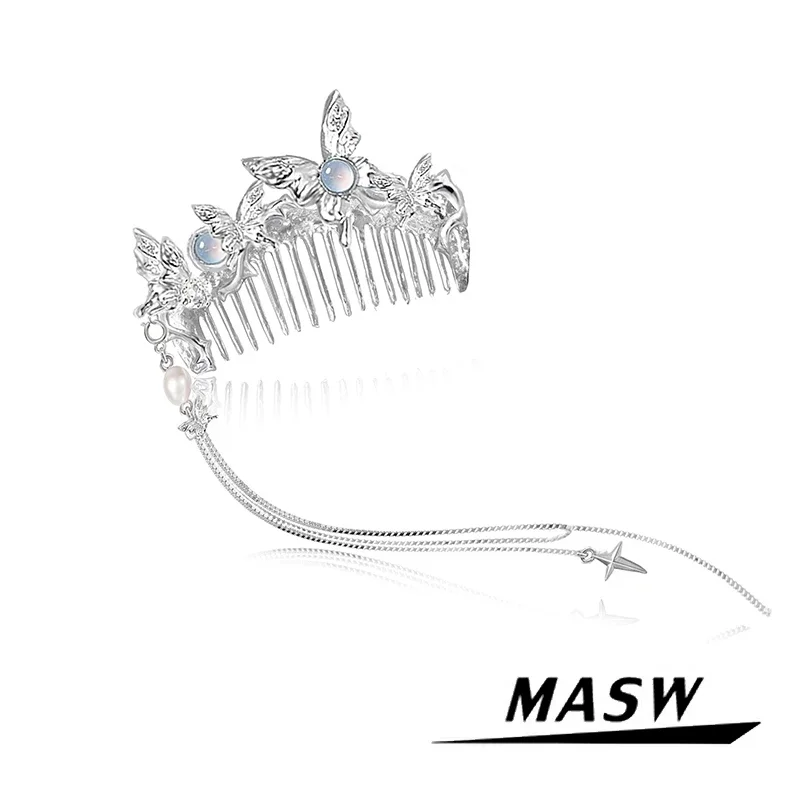 

MASW Original Design 2024 Trend New Jewelry Butterfly Comb Hairpin Hear Wearing For Women Girl Party Gift Popular Accessories