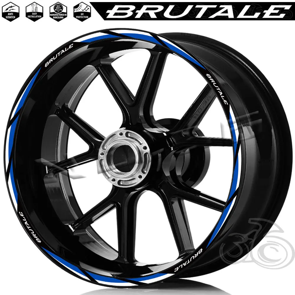 Autocollant de roue de moto étanche, autocollants de jante de coulée, adapté pour Mv Agusta Brutale RR 1000RS 1000RR ASSEN 910R 800RR 675 990 750