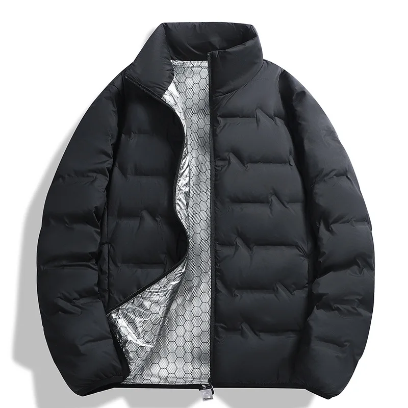 

Men Windproof Puffer Jackets Stand Collar Casual Warm Down Coats Male Winter White Down Jacket