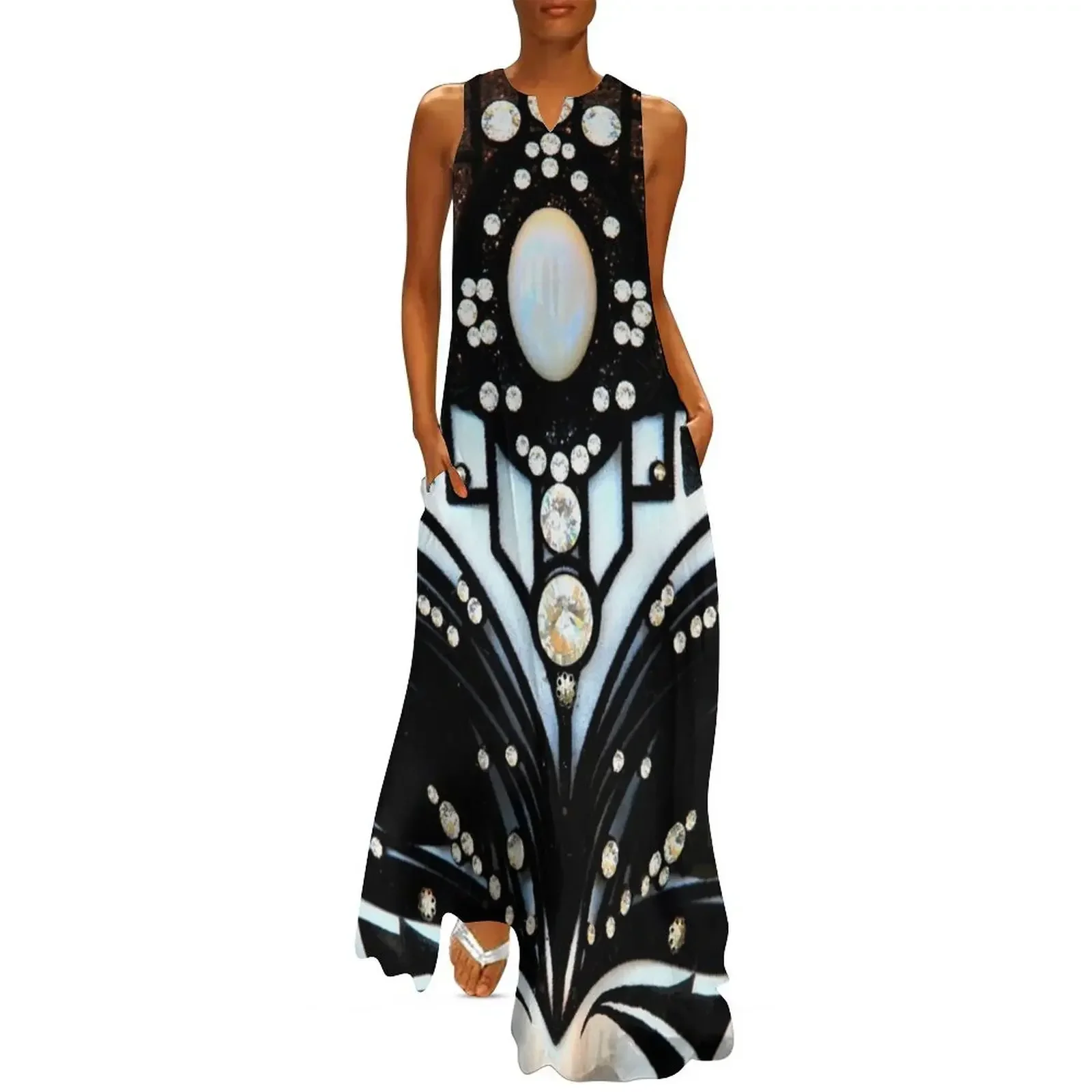 

Venetian mask, black / white Long Dress Women's dresses women formal occasion dresses dresses for woman Dress