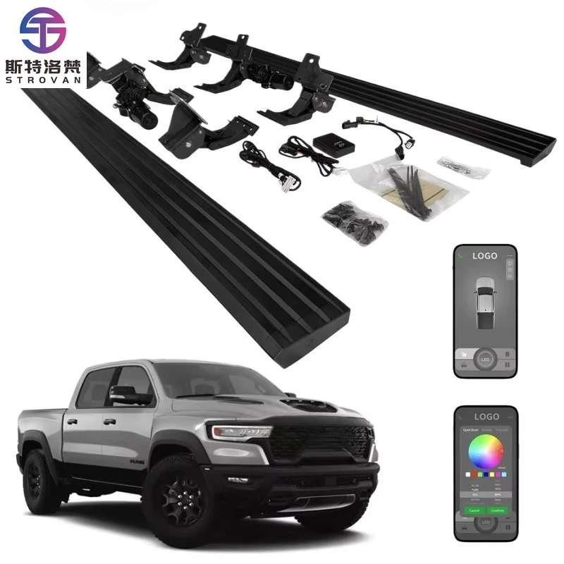 

STLF CLRAK Pickup Truck Electric Automatic Side Foot Steps Power Running Boards for 2006 2007 2008 2010 RAM 1500 2500 3500