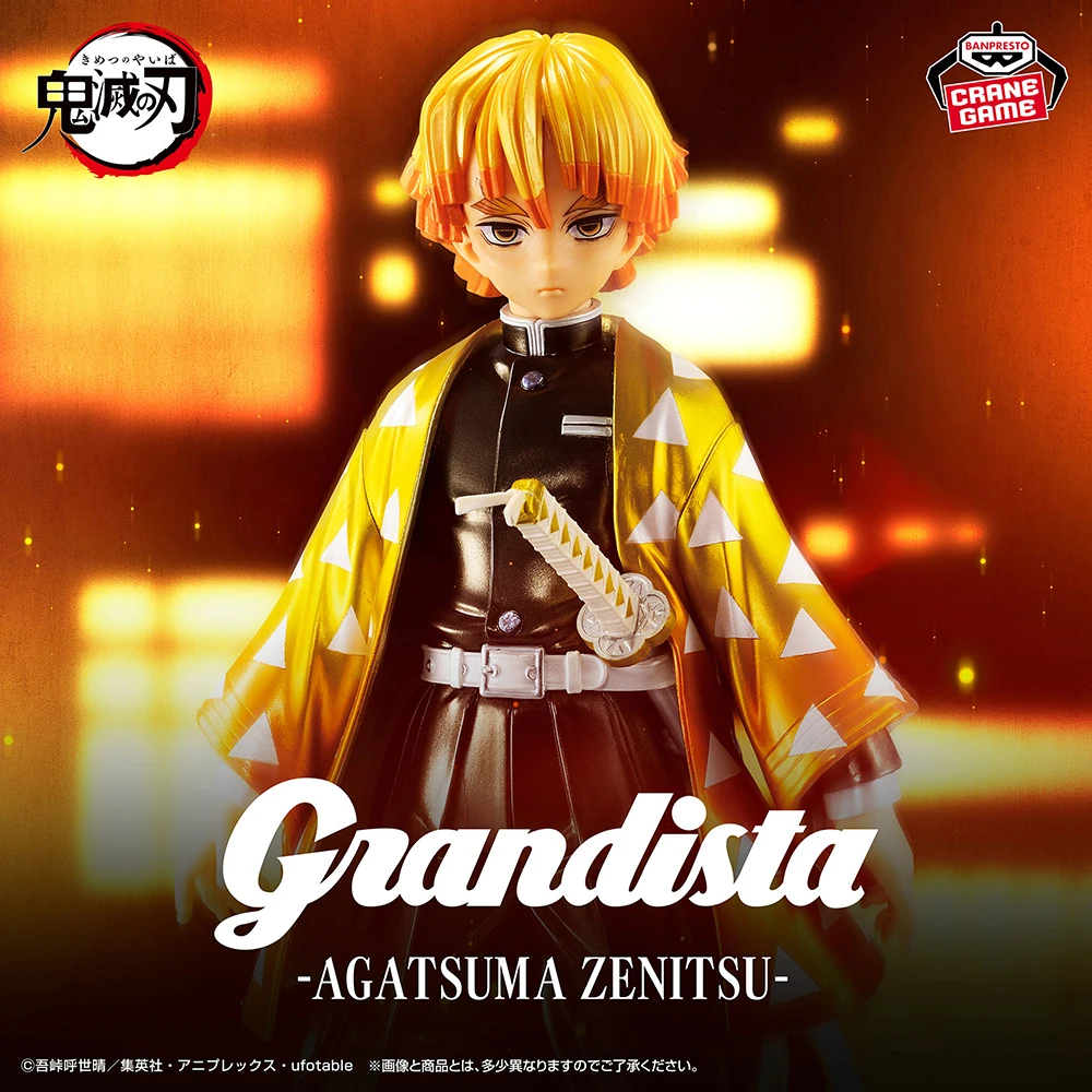 الأصلي حقيقية الشكل بانبريستو غرانديستا شيطان القاتل 24 سنتيمتر Agatsuma Zenitsu الشكل أنيمي تمثال مجموعات اللعب الهدايا