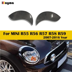 Cubierta de cejas de Faro de coche de fibra de carbono, párpado adornado FRP para MINI R55 CLUBMAN R56 COOPER R57 CABRIO R58 COUPE R59 ROADSTER