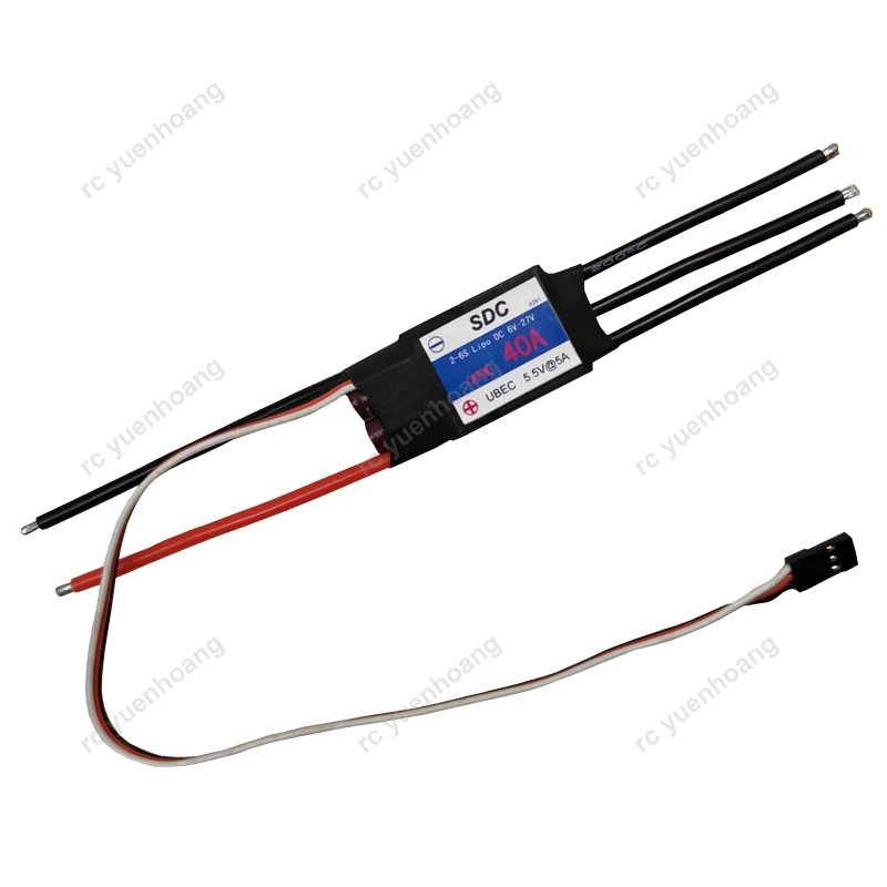 1PCS 6-27V 40A/45A Brushless Sensorless ESC 2S-6S One-way/Two-way Speed Controller 5.5V 5A UBEC DIY Parts for RC Model Aircraft