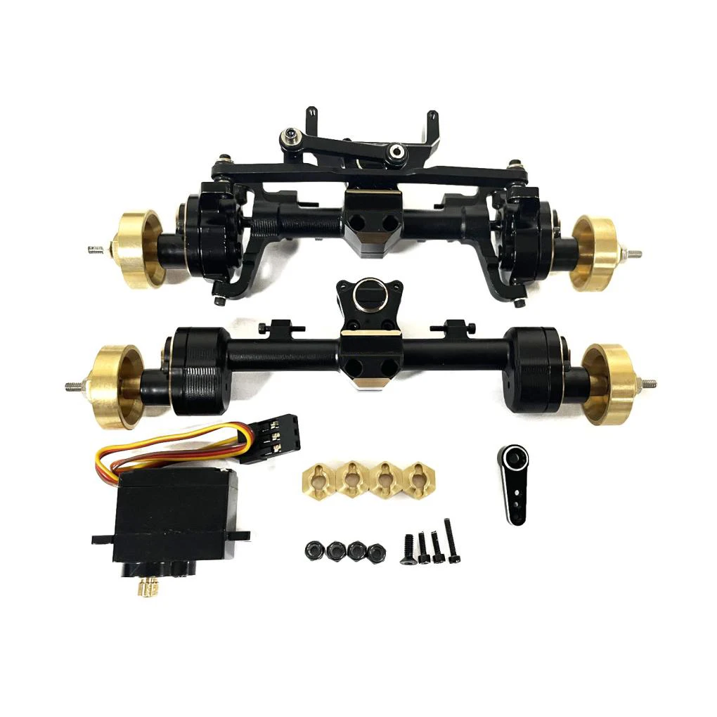 

RCGOFOLLOW Front Rear Axle RC Car Part Complete Rc Front Rear Axle For 1/24 AXIAL SCX24 Crawler RC Upgrade Part