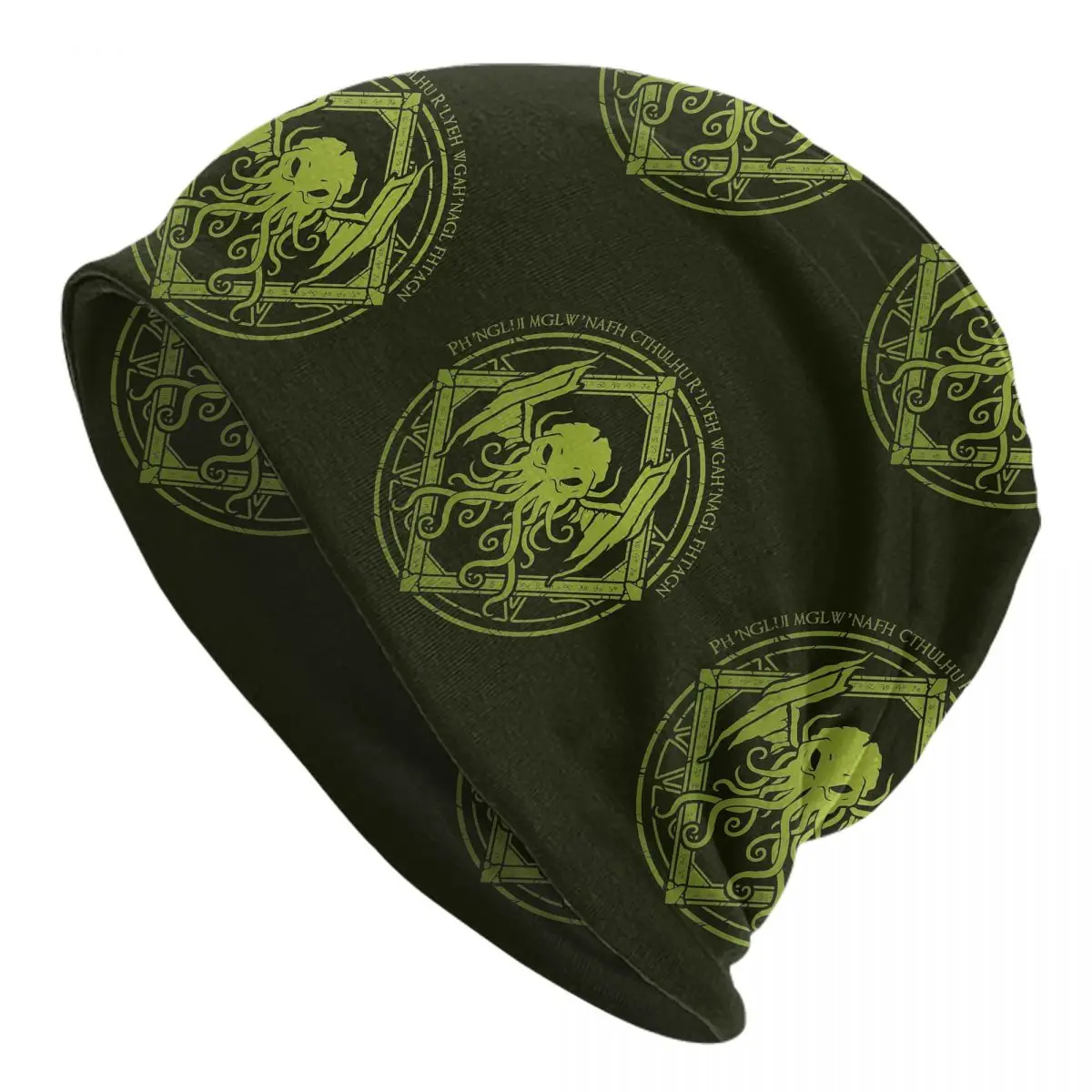 Cthulhu - Lovecraft - Chant Design Unisex Adult Beanies Caps Knitting Bonnet Hat Warm Hip Hop Autumn Winter Skullies Hats
