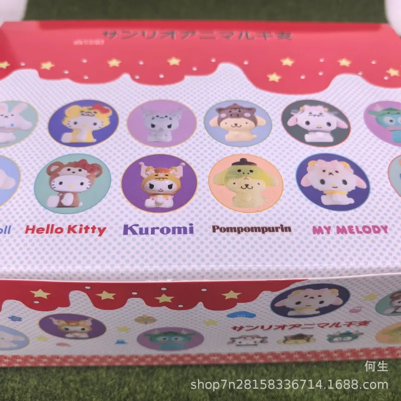 

Коллекционные игрушки-сюрпризы Sanrio: мини-фигурки с персонажами, 12 знаков китайского зодиака, Пом Пом Пурин, Куроми, куклы, украшения