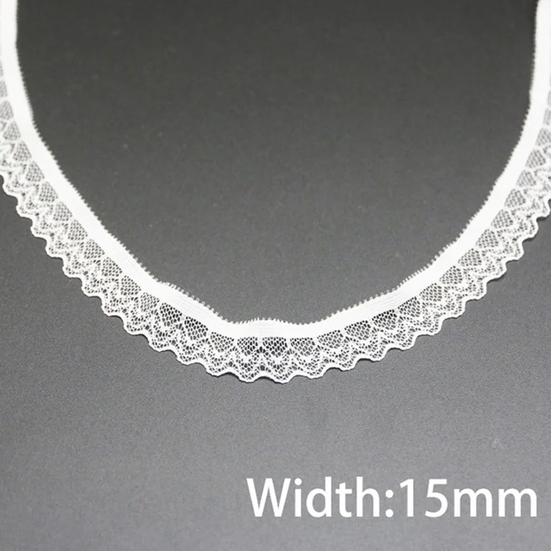 (5 meters/roll) White Elastic Lace Fabric Underwear Stretch Laces Trim Manual DIY Crafts Sewing High Quality Ribbon