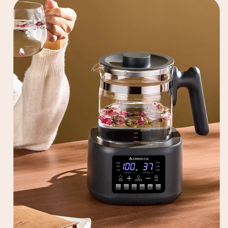 เครื่องต้มชา Chigo เครื่องนึ่งชาในครัวเรือน สเปรย์อบไอน้ํา กาต้มน้ําชงชา Pu'er หม้อสุขภาพอุณหภูมิคงที่ อัตโนมัติเต็มรูปแบบ