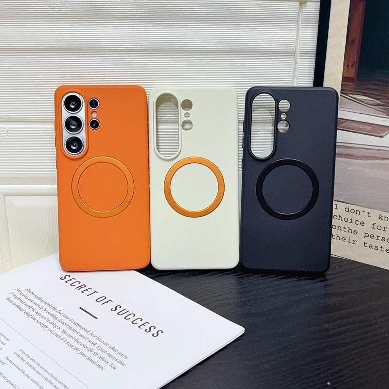 Magnetic Ultrathin Frosted Skin Feel Case for Samsung Galaxy S26 Ultra S25Ultra S24Ultra Matte Wireless Charging Anti-fall Cover