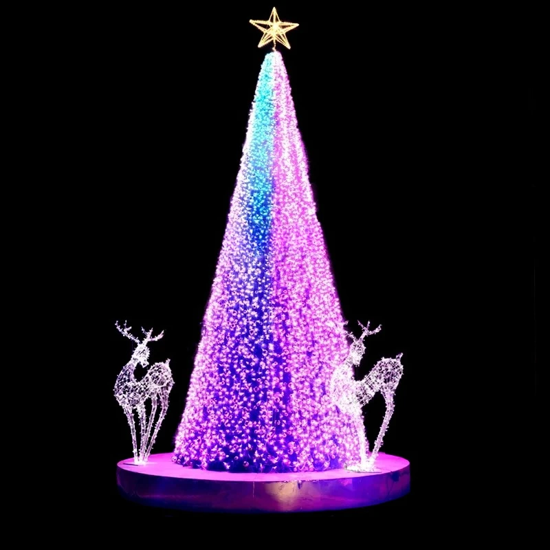 High-end Christmas tree luminous Christmas decoration tree 5 meters 8 meters frame light tree C56