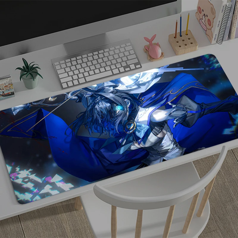 

Mouse Pad Large Hololive Ouro Kronii Gamer Keyboard Mat Pads Gaming Desk Protector Non-Slip Mousepad Deskmat PC Anime Mousepad
