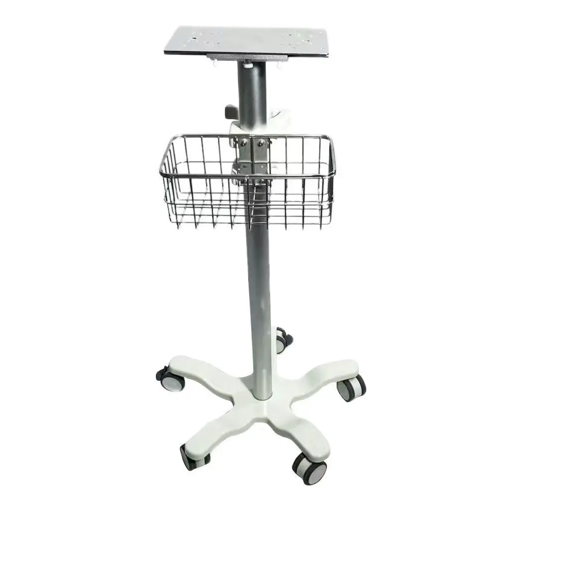 High Quality Patient Monitor Use Support Aluminum Trolley Cart Universal Mobile Stand