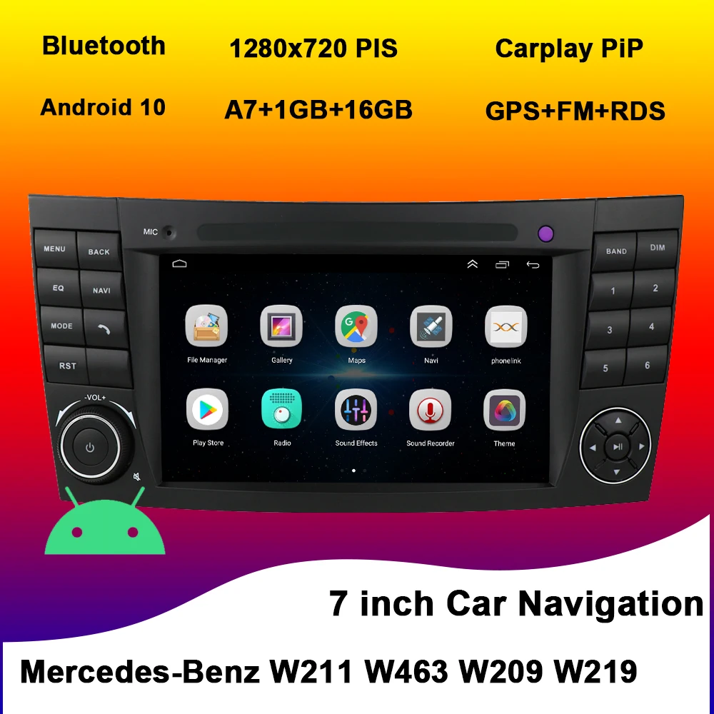 

Android car radio with Carpaly GPS Navigation for Mercedes-Benz E-Class W211 E200 E220 E240 E270 E280 E300 E350 E500 E320