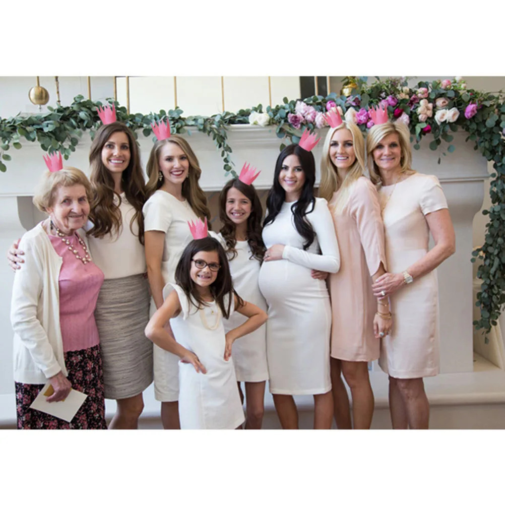 

6 PCS Princess Birthday Hat Glitter Crown Crowns Hats Decorations Party Rectangle Toddler