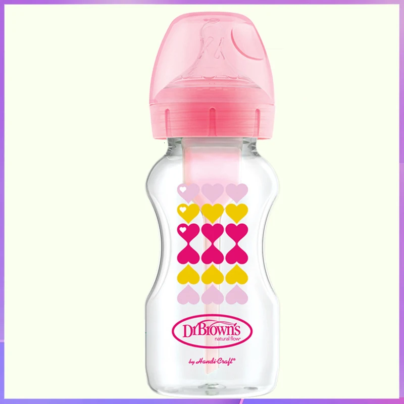 Dr. Brown's newborn baby bottle / 150ML  270ML  / wide diameter/Color printing children's milk bottle