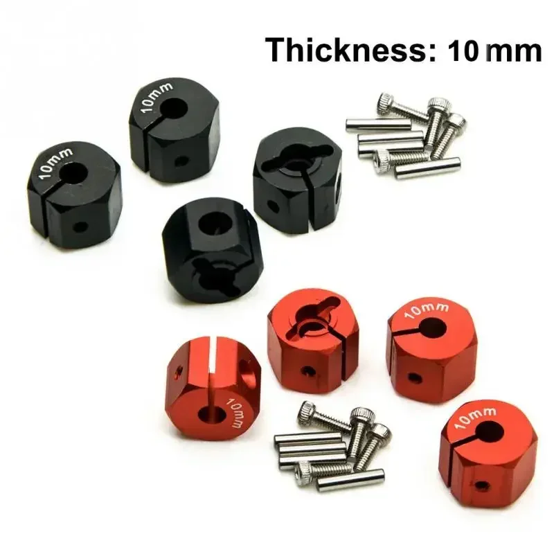 4pcs Thickness 8/9/10/11/12mm Aluminum Wheel 12mm Hex Mount Hole 4mm For RC Car 1/10 Traxxas SCX10 RC4WD D90 Slash Upgrade Parts