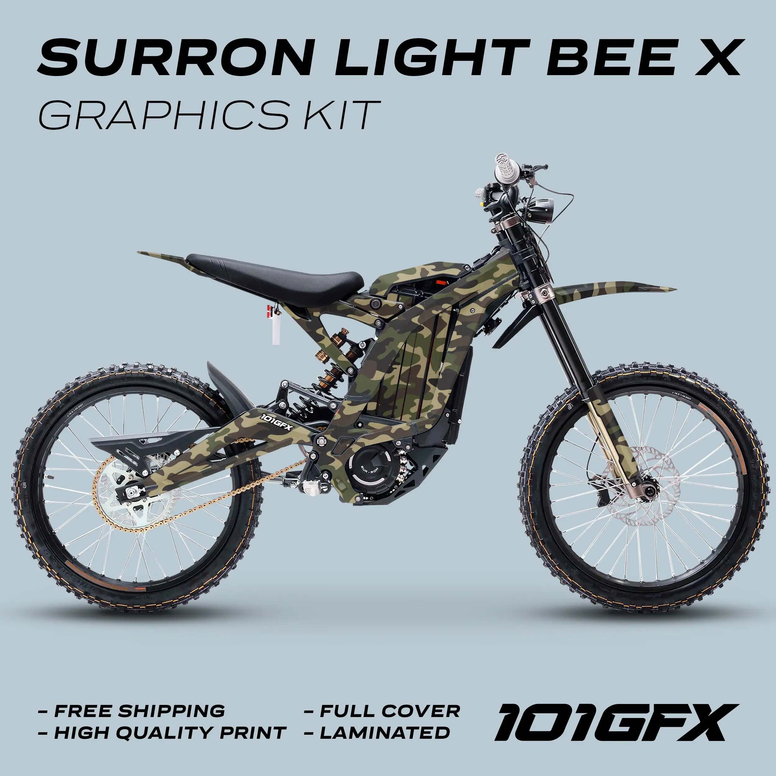 Graphics Kit Camouflage Original CAMO Decals Stickers Laminated Thick Sur-Ron L1E For Surron Light Bee X