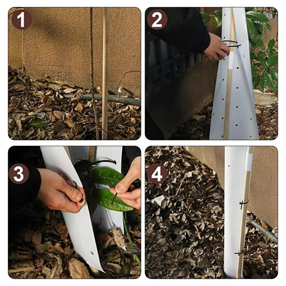 Sapling Protection Tubes 5pcs Tree Sapling Grow Tubes 36-48 Inch Ventilated Protectors with Zip Ties Split Trunk Guards for Deer