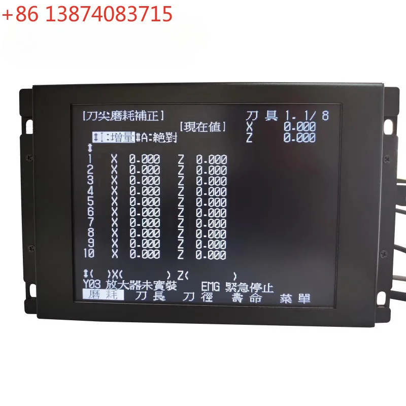 LCD Panel for Mitsubishi MDT962B-1A BM09DF MDT962B M64 E60 CNC CRT Monitor + Upgrading Button
