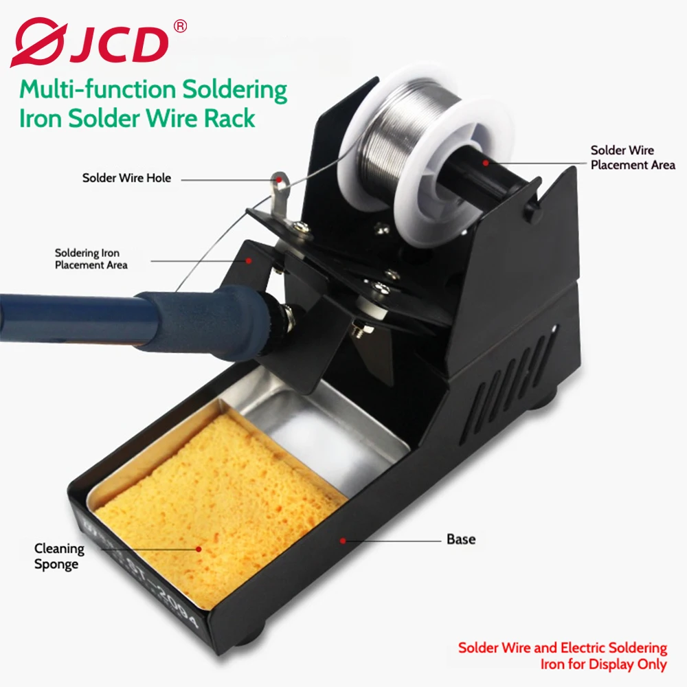 

2 in 1 Solder Wire Soldering Iron Stand Portable Soldering Tools Holder with Stable Heat-Resistant Base for Electronics Repair