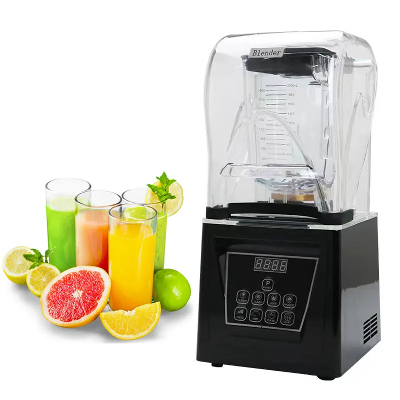 

Commercial High Speed Blender Machine Mixer Multifunctional Smoothie Blender With Soundproof Cover