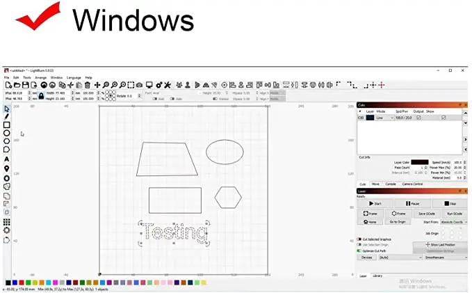 LightBurn Software Gcode License Key For Laser Engraving Machine