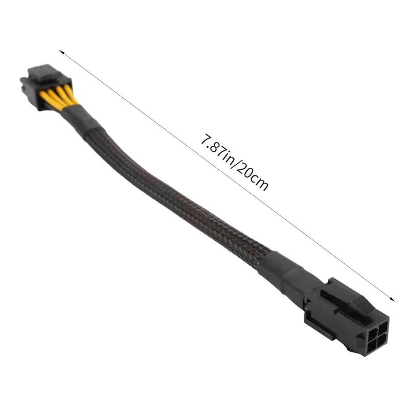 

QWE-6X ATX 4 Pin Female To Motherboard CPU 8(4+4) Pin Male EPS 12V Converter Adapter Extension Cable Braided Sleeved