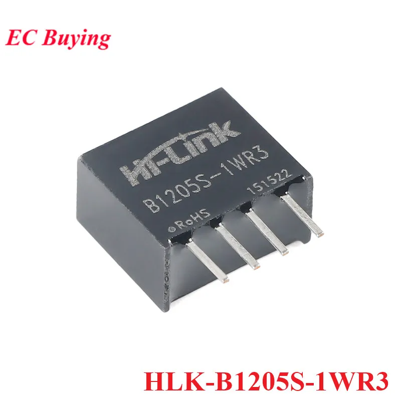 10Pcs/1pc 1W DC-DC Isolated Non-regulated Power Supply Module 5V 12V 24V to 3.3V 5V 9V 12V 15V 24V SIP HLK-B1212S B2424S B2405S