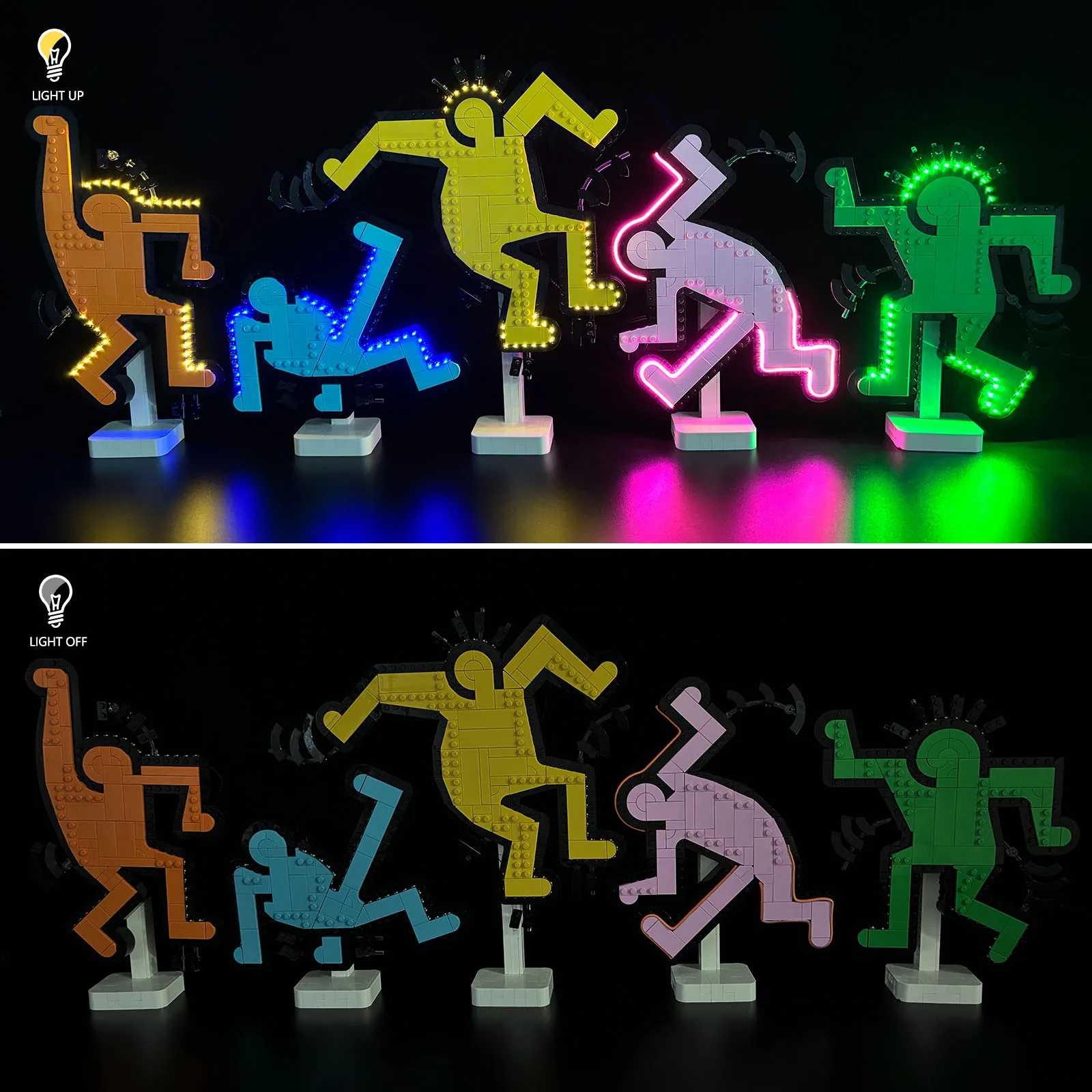 LYBMTWF LED Light Kit Compatible with Lego 31216 Keith Haring – Dancing Figures Building Blocks (NOT Include The Model Bricks)