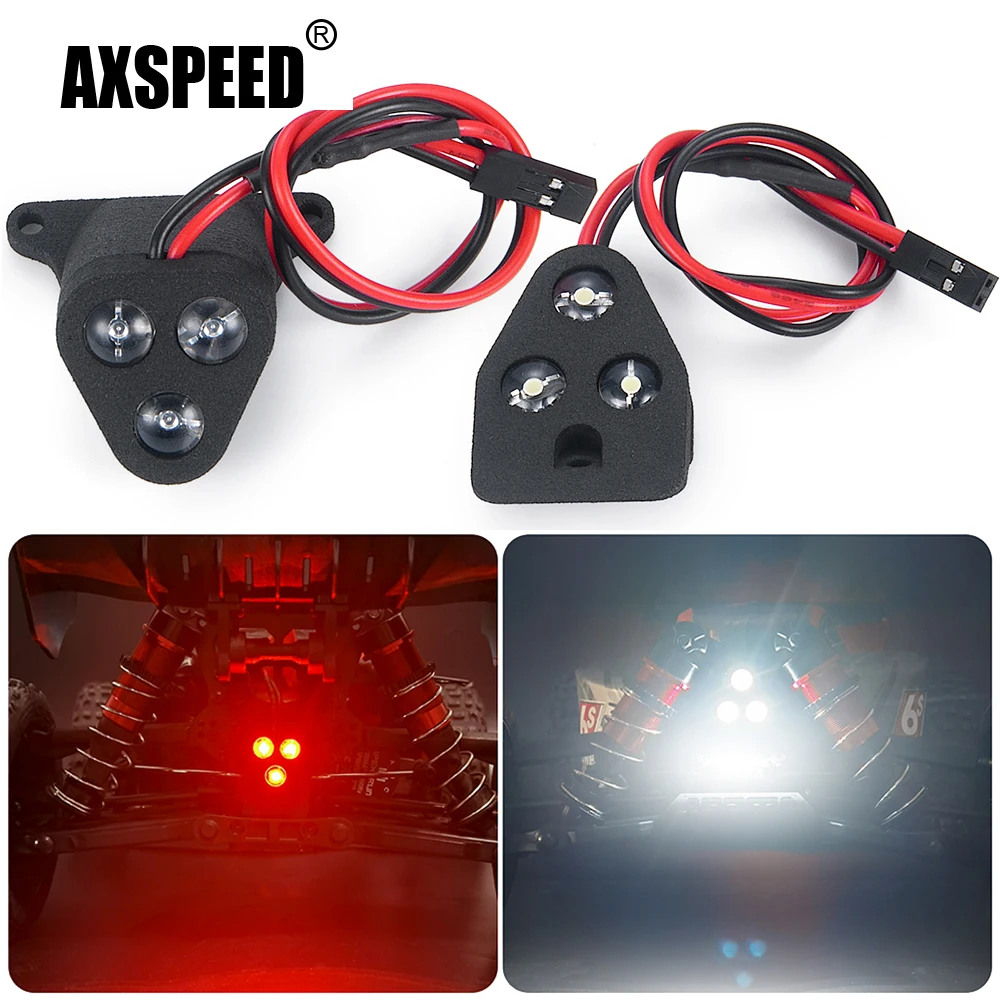 AXSPEED Symulacja Reflektorów i Tylnych Świateł LED do TYPHON 6S BLX TLR 1/8 BUGGY RC Samochód Terenowy Ciężarówka Model Części