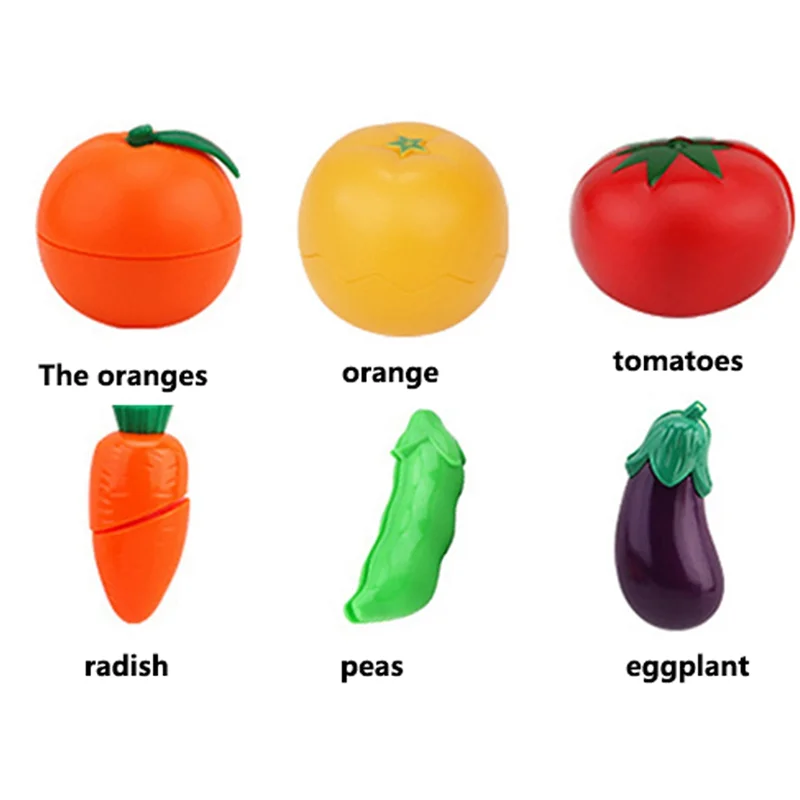 JY-children Fruits et légumes coupés et jouer maison de jeu Simulation cuisine ensemble de 25 pièces adapté aux enfants